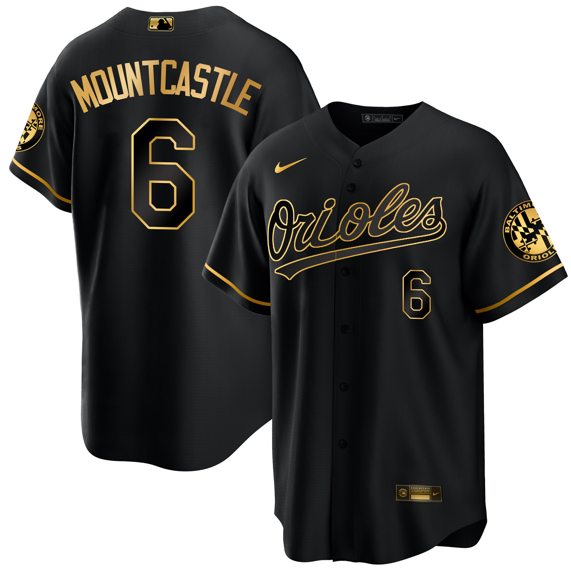 Ryan Mountcastle Men’s Baltimore Orioles 2023 Special Gold Cool Black Gold Jersey - All Stitched