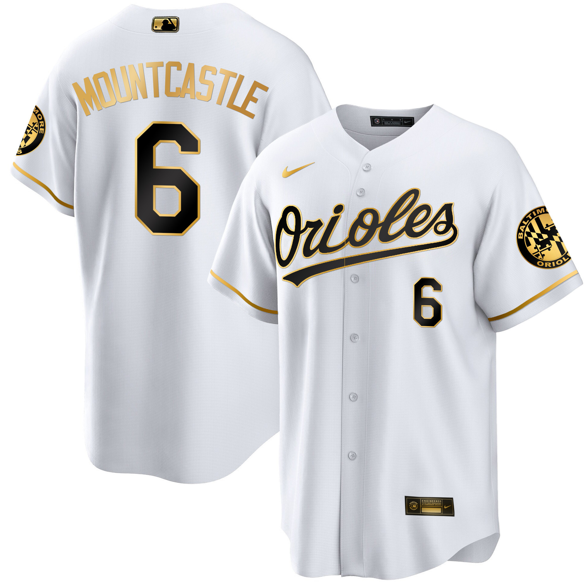 Ryan Mountcastle Men’s Baltimore Orioles 2023 Special Gold Cool White Gold Jersey - All Stitched