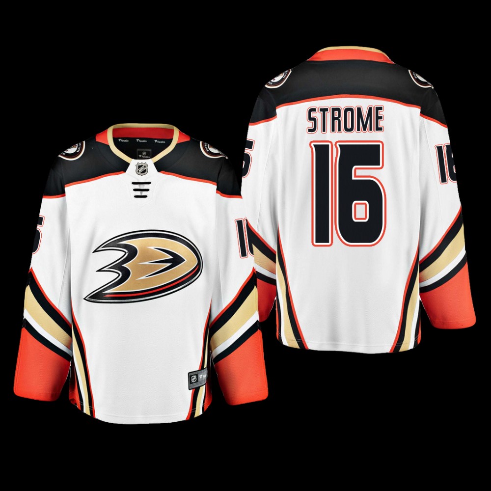 Ryan Strome #16 Anaheim Ducks Away White Breakaway Player Jersey