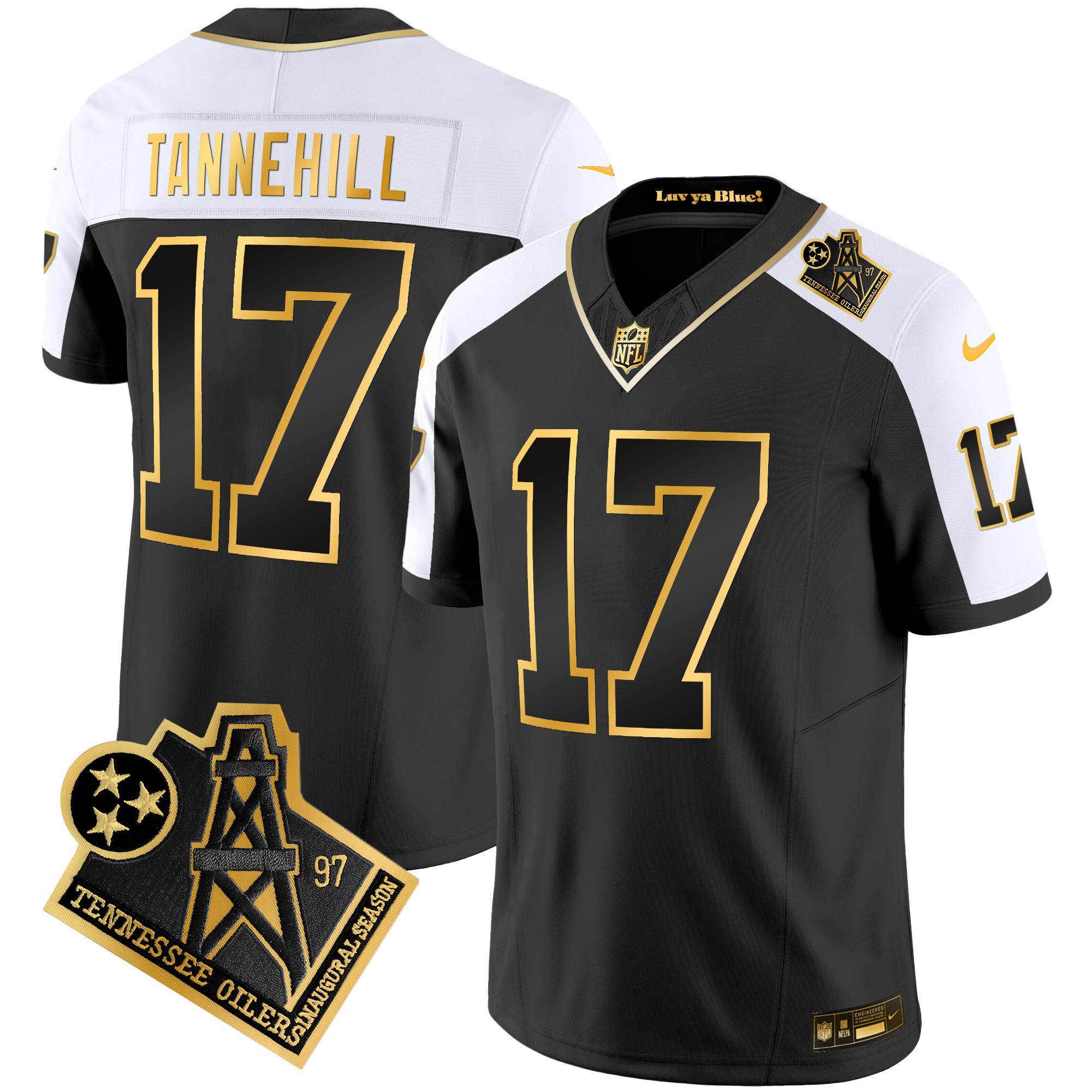 Ryan Tannehill Men's Tennessee Titans 1997 Throwback Gold Vapor Alternate Jersey - All Stitched 