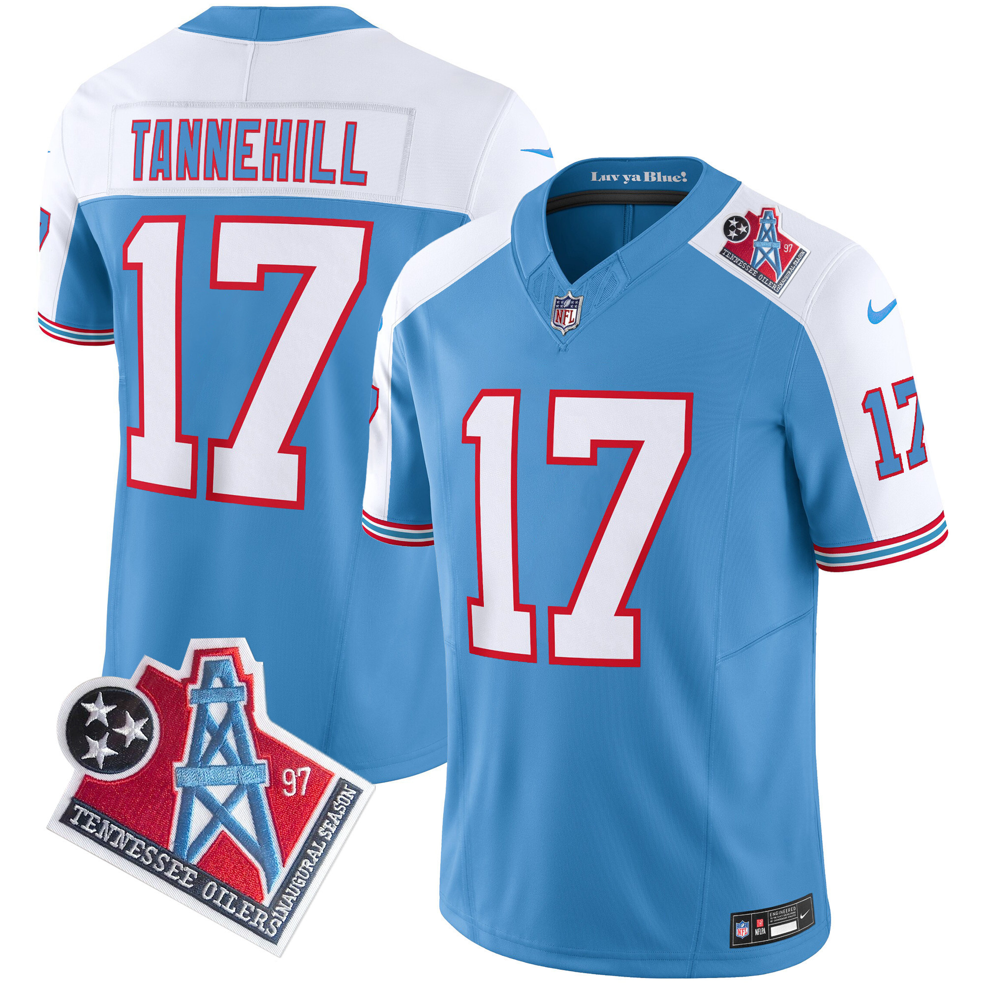 Ryan Tannehill Men's Tennessee Titans 1997 Throwback Limited Vapor Alternate Jersey - All Stitched 