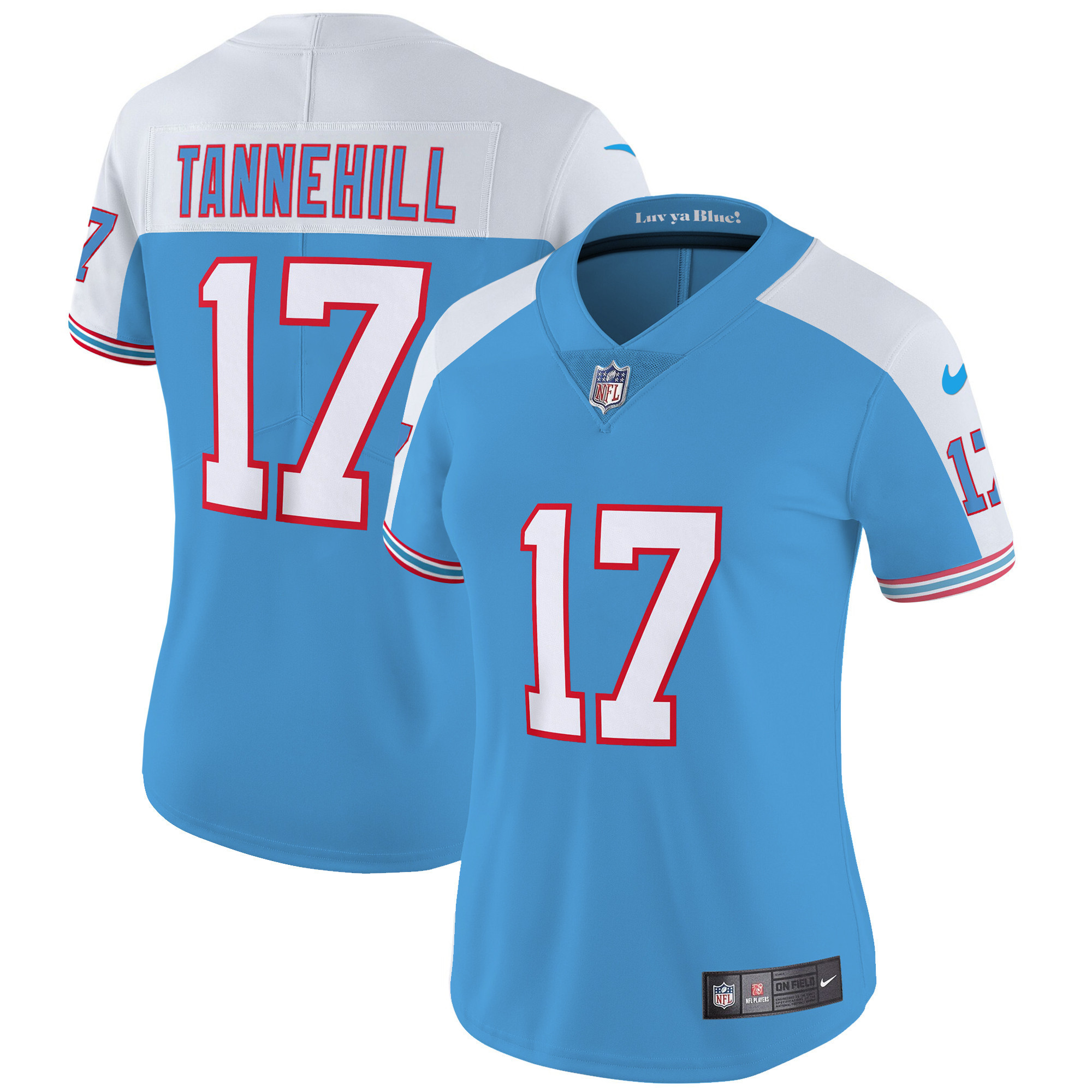 Ryan Tannehill Women's Tennessee Titans Throwback Limited Vapor Alternate Jersey - All Stitched 