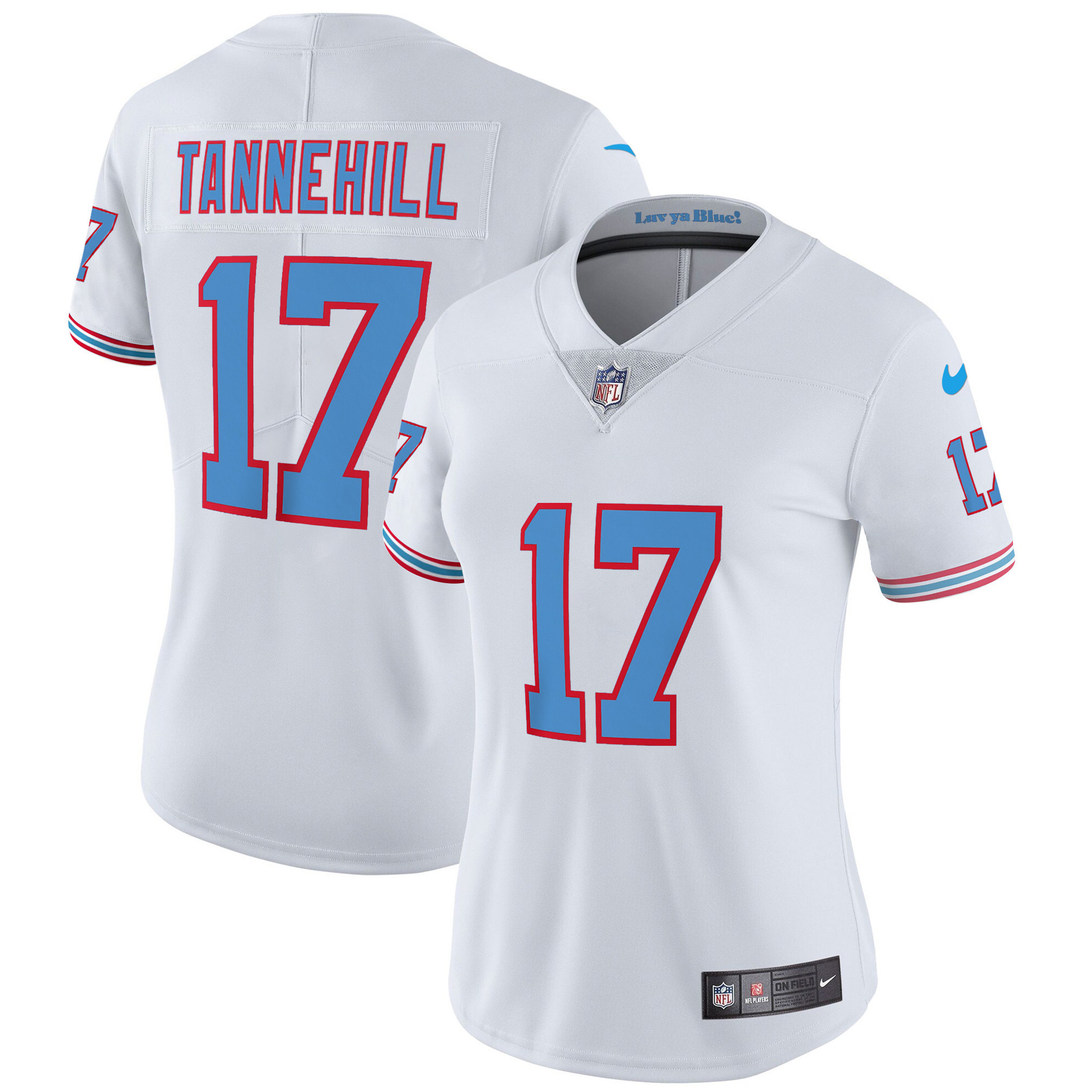 Ryan Tannehill Women's Tennessee Titans Throwback Limited Vapor White Jersey - All Stitched 