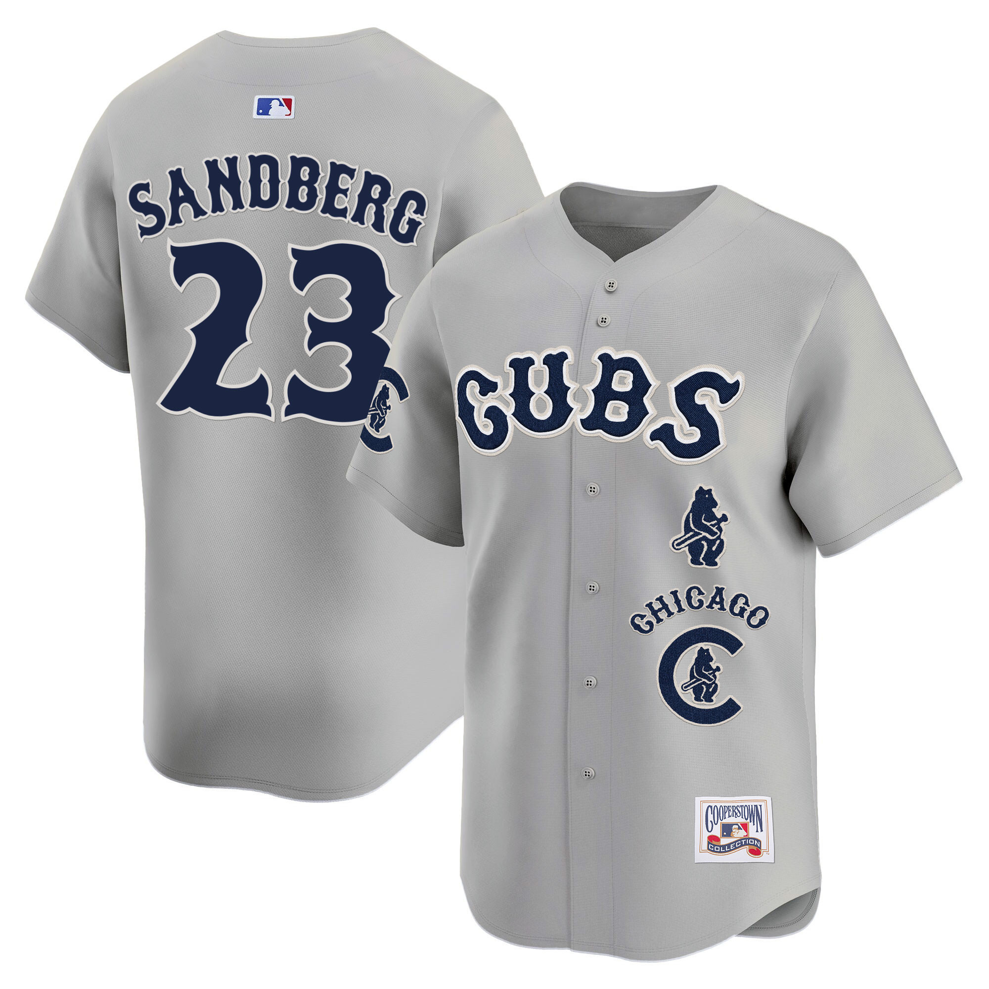 Ryne Sandberg Men's Chicago Cubs Special Vapor Premier Limited Gray Road Jersey - All Stitched