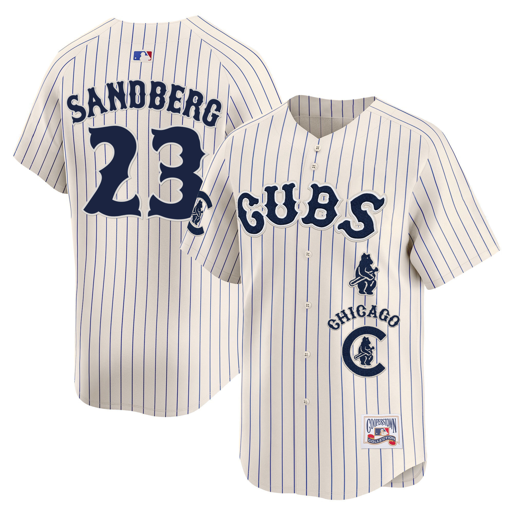 Ryne Sandberg Men's Chicago Cubs Special Vapor Premier Limited Pinstripe Jersey - All Stitched