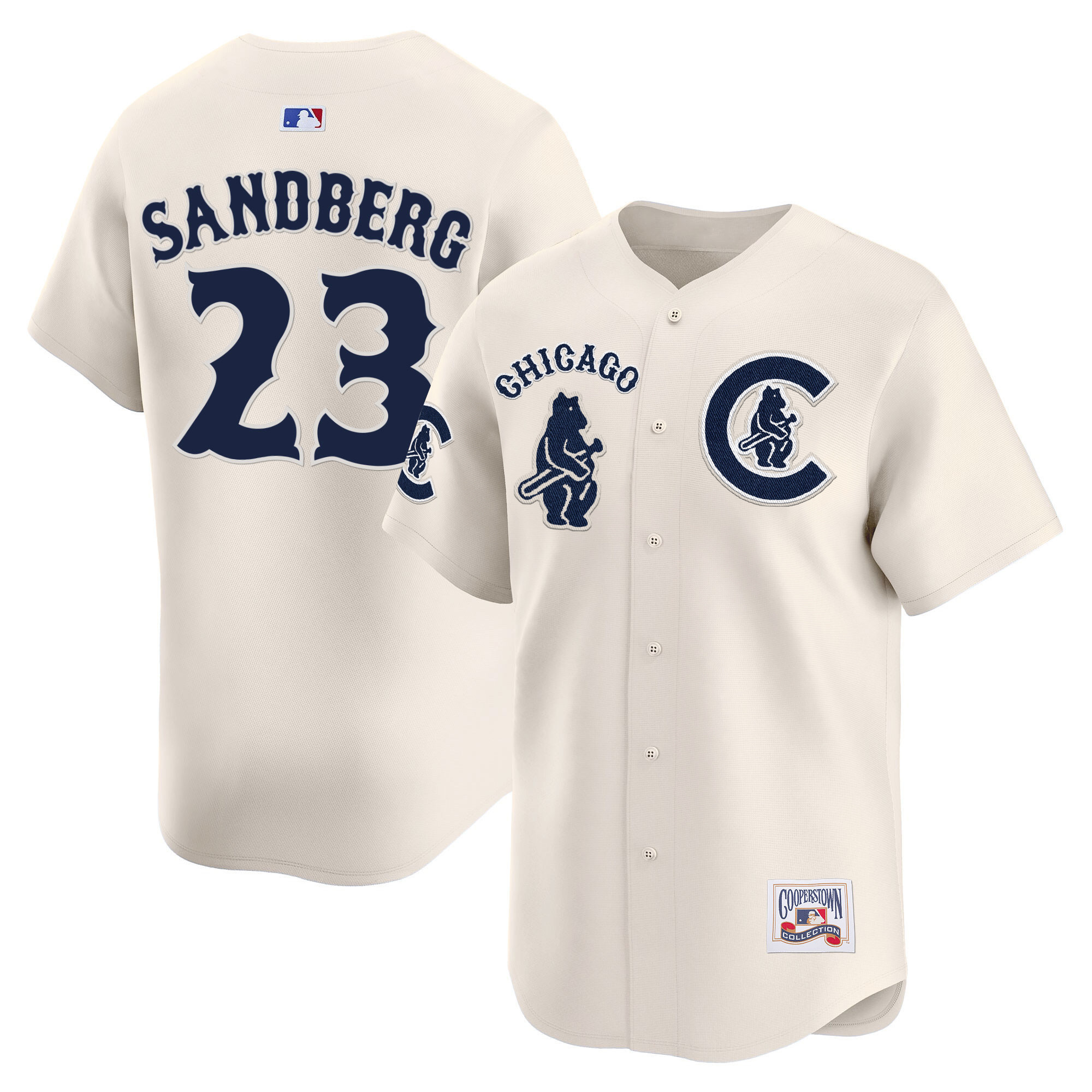 Ryne Sandberg Men's Chicago Cubs Special Vapor Premier Limited V2 Cream Jersey - All Stitched