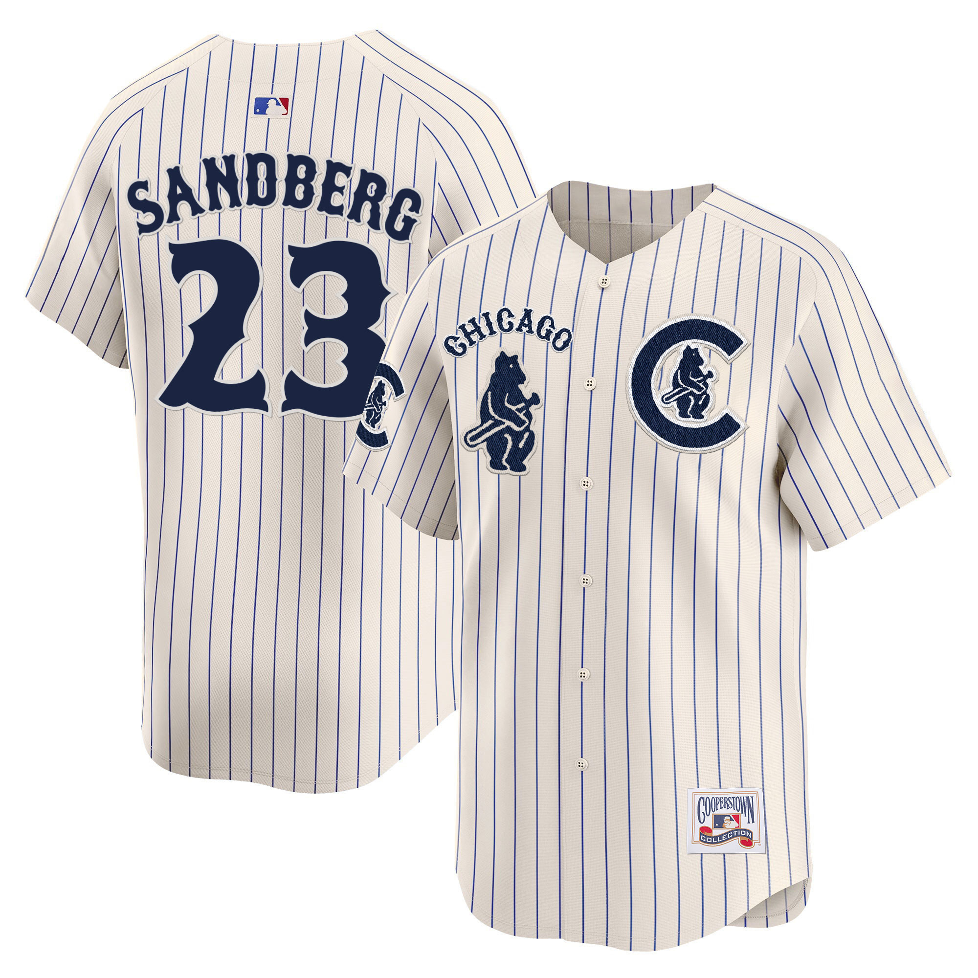 Ryne Sandberg Men's Chicago Cubs Special Vapor Premier Limited V2 Pinstripe Jersey - All Stitched