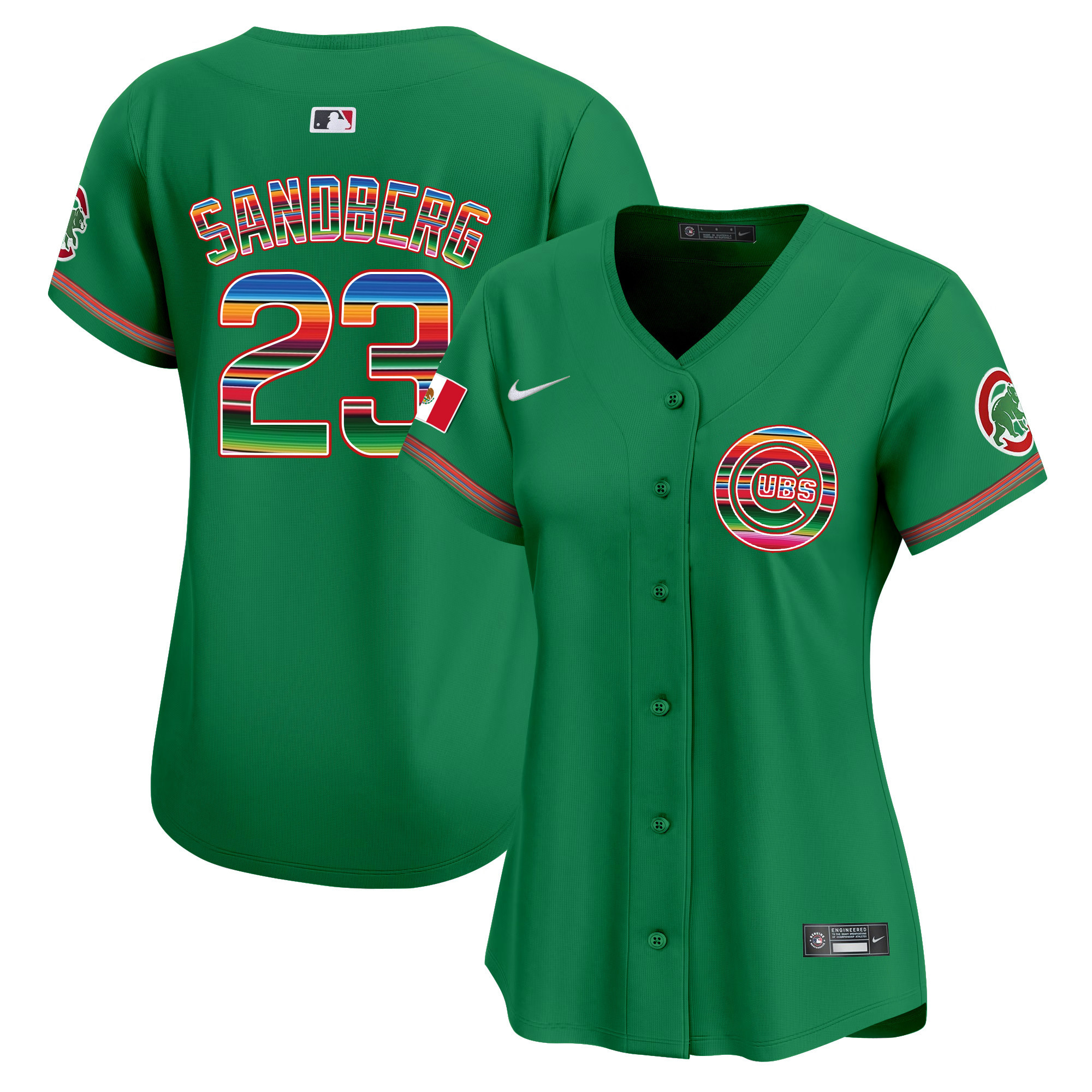 Ryne Sandberg Women's Chicago Cubs Mexico Vapor Premier Limited Green Jersey - All Stitched