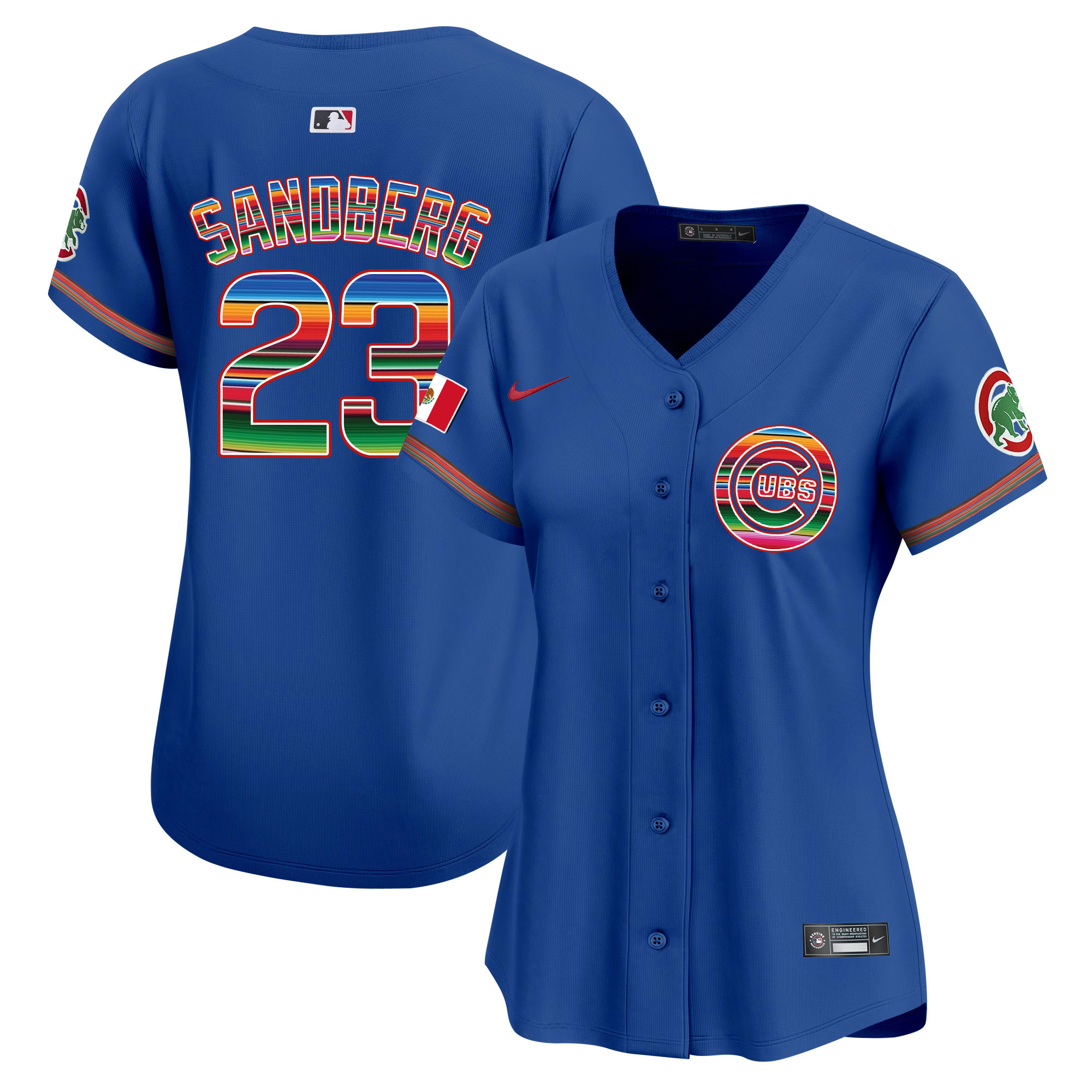 Ryne Sandberg Women's Chicago Cubs Mexico Vapor Premier Limited Royal Jersey - All Stitched