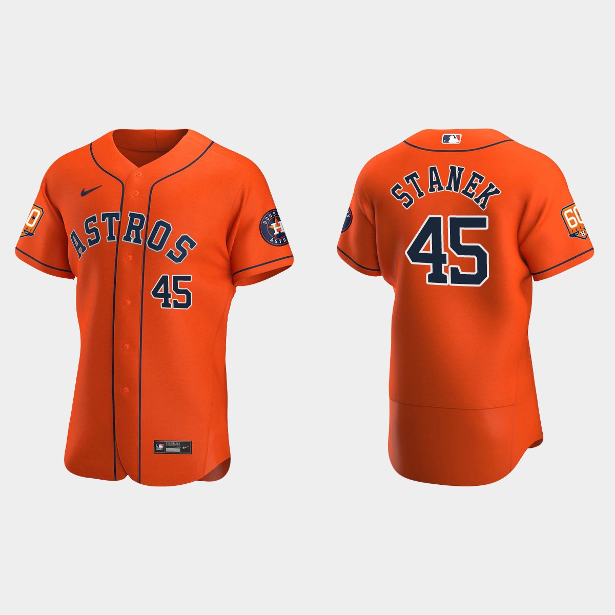 Ryne Stanek Houston Astros 60th Anniversary Jersey - Orange