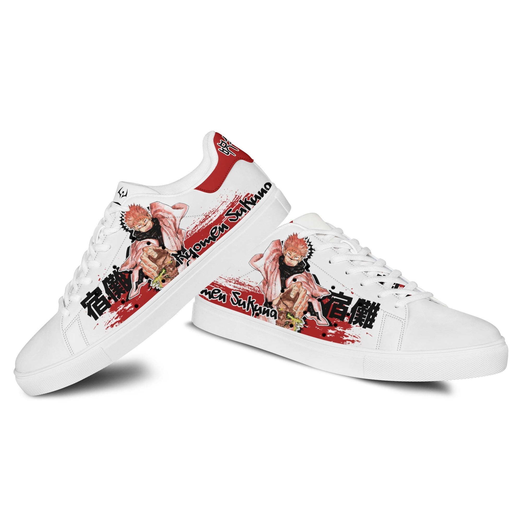 Ryomen Sukuna Skate Sneakers Custom Anime Jujutsu Kaisen Shoes