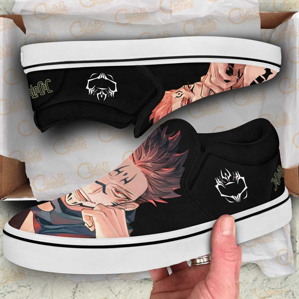Ryoumen Sukuna Slip-On Shoes Canvas Custom Anime Jujutsu Kaisen Shoes
