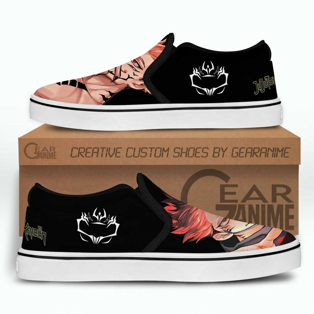 Ryoumen Sukuna Slip-On Shoes Canvas Custom Anime Jujutsu Kaisen Shoes