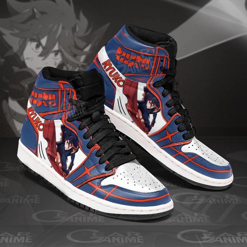 Ryuko Matoi JD1s Sneakers Anime Kill La Kill Shoes, Air Jordan Hightop