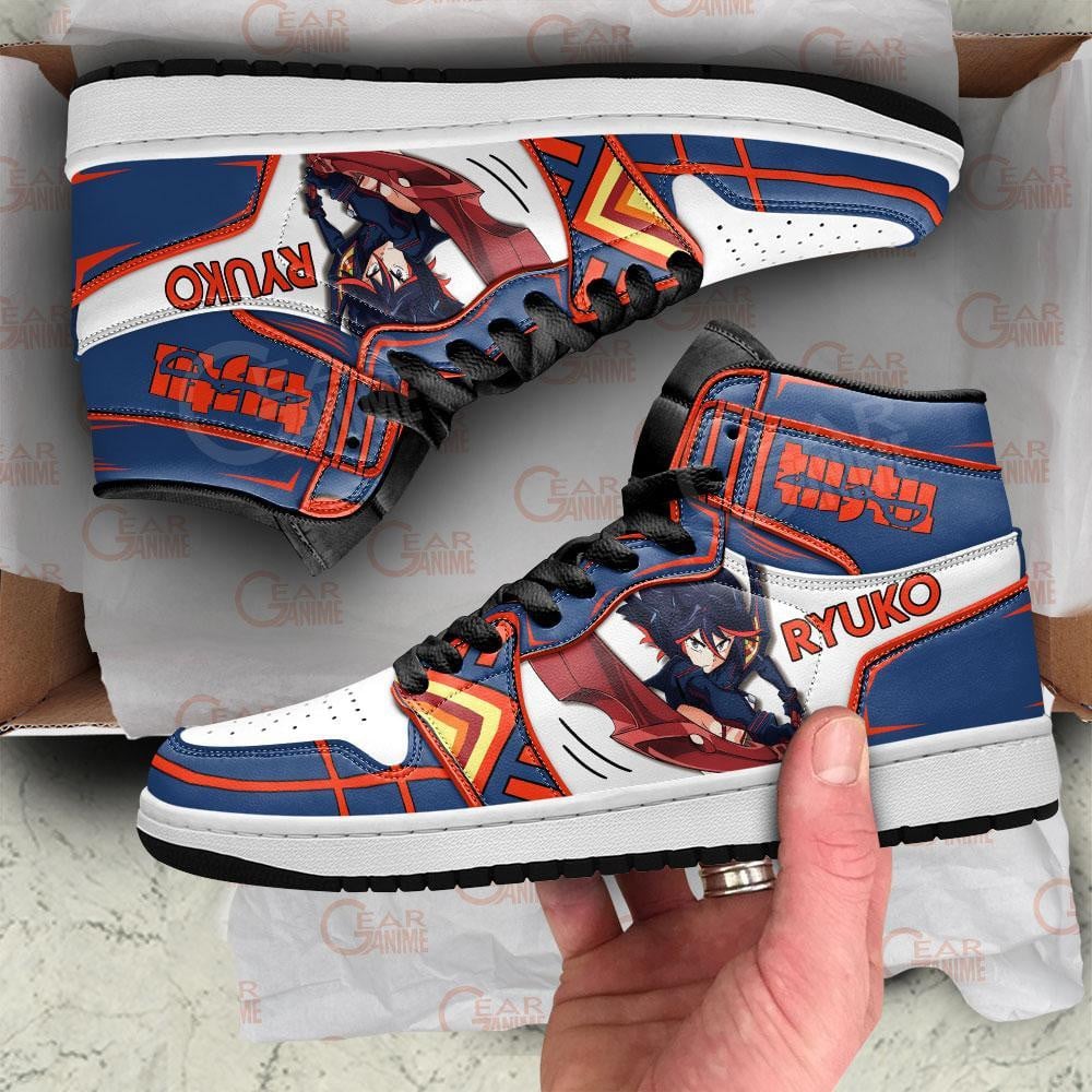 Ryuko Matoi JD1s Sneakers Anime Kill La Kill Shoes, Air Jordan Hightop