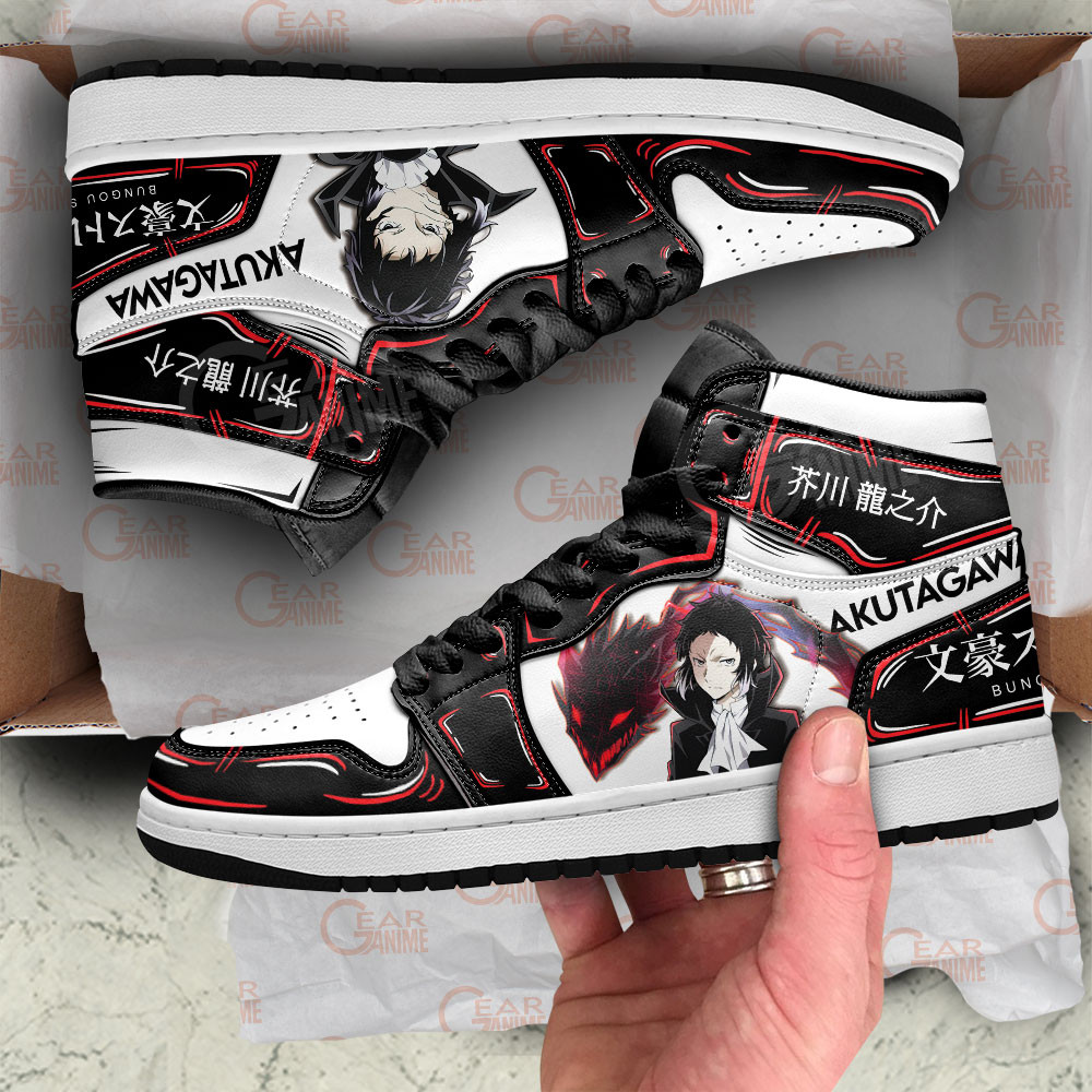 Ryunosuke Akutagawa JD1s Sneakers Bungo Stray Dogs Anime Shoes, Air Jordan Hightop