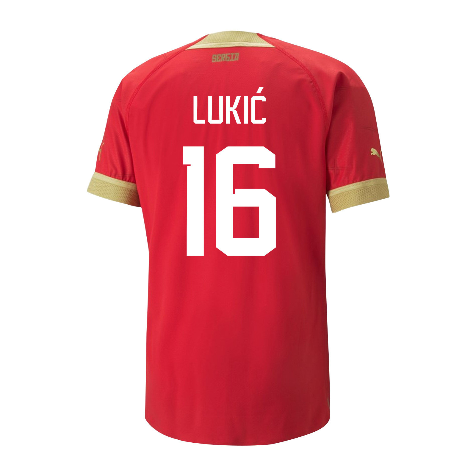 Sasa Lukic 16 – Serbia National Team Qatar World Cup 2022-23 Home Soccer Jersey