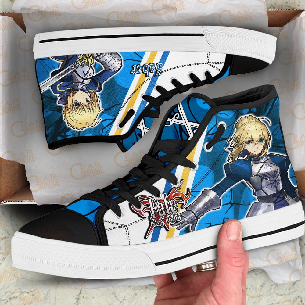 Saber High Top Shoes Custom Fate Stay Night Sneakers
