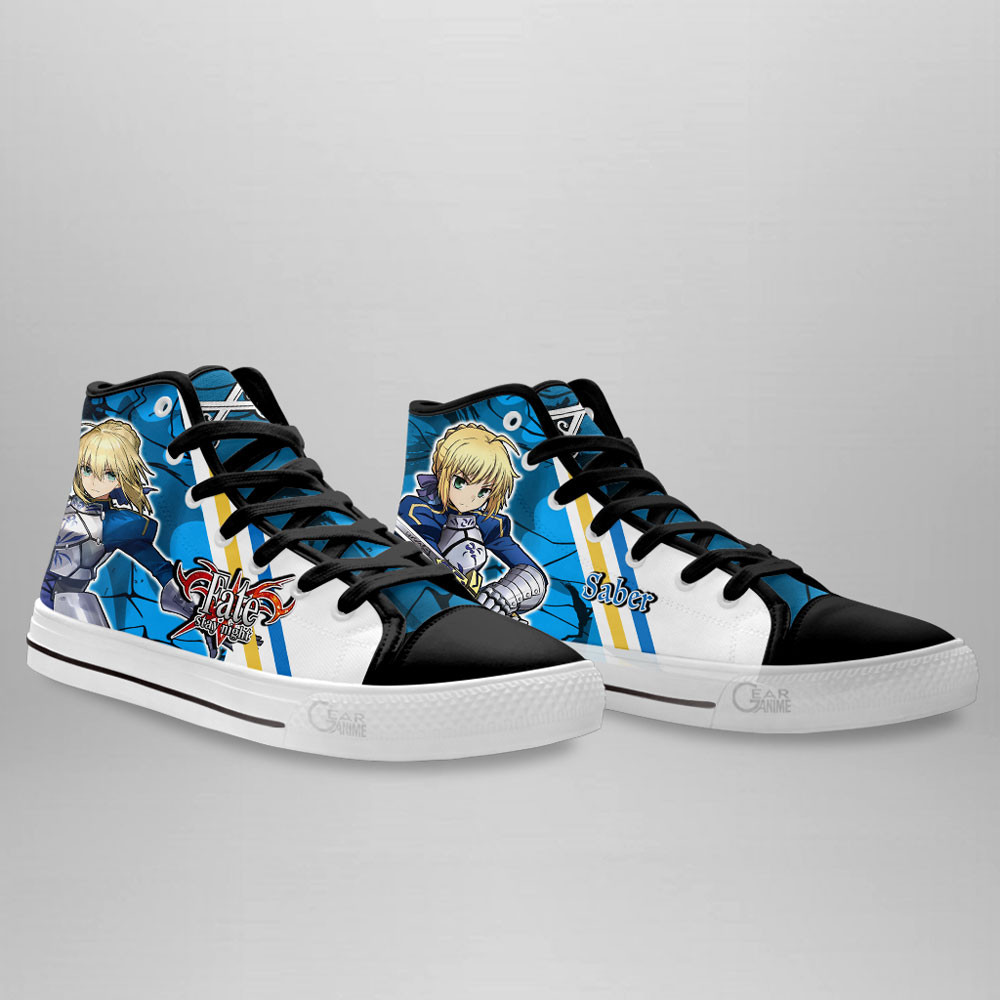 Saber High Top Shoes Custom Fate Stay Night Sneakers