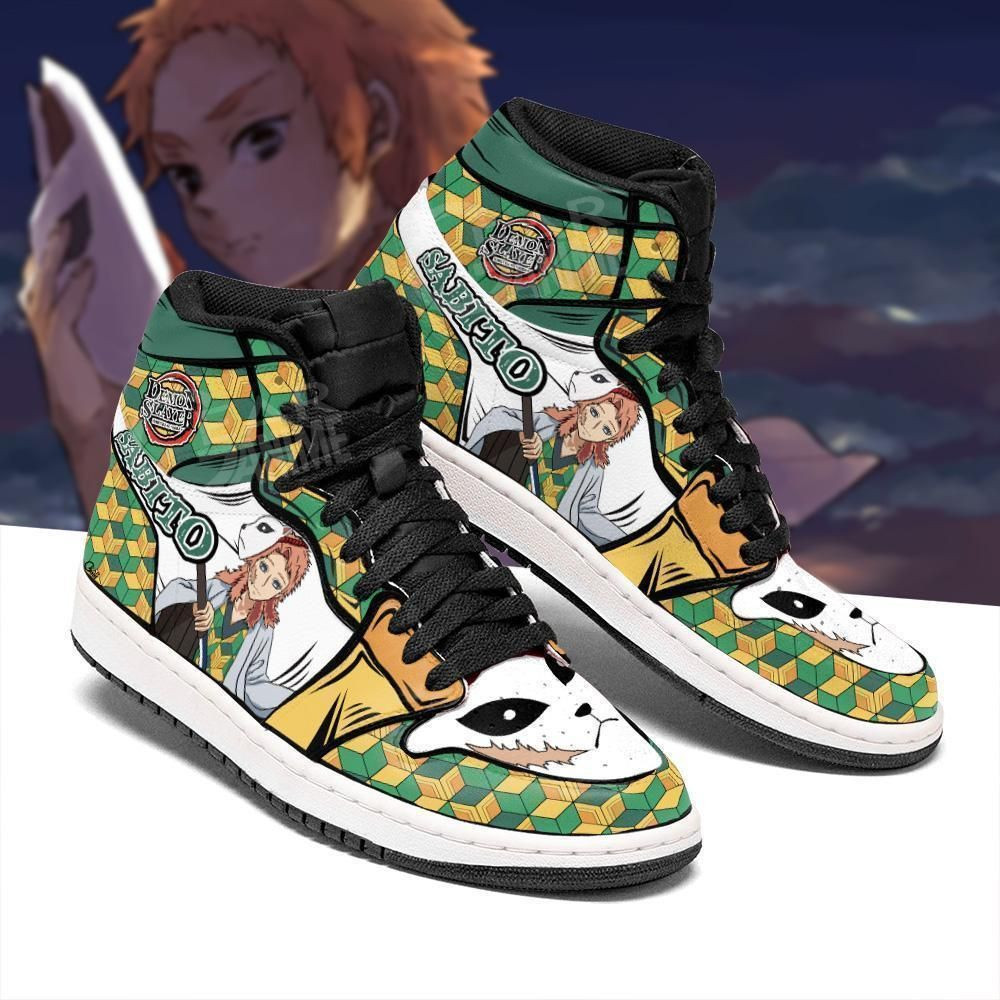 Sabito Demon Slayer Anime 1 High Top Air Jordan Sneaker, Air Jordan Hightop