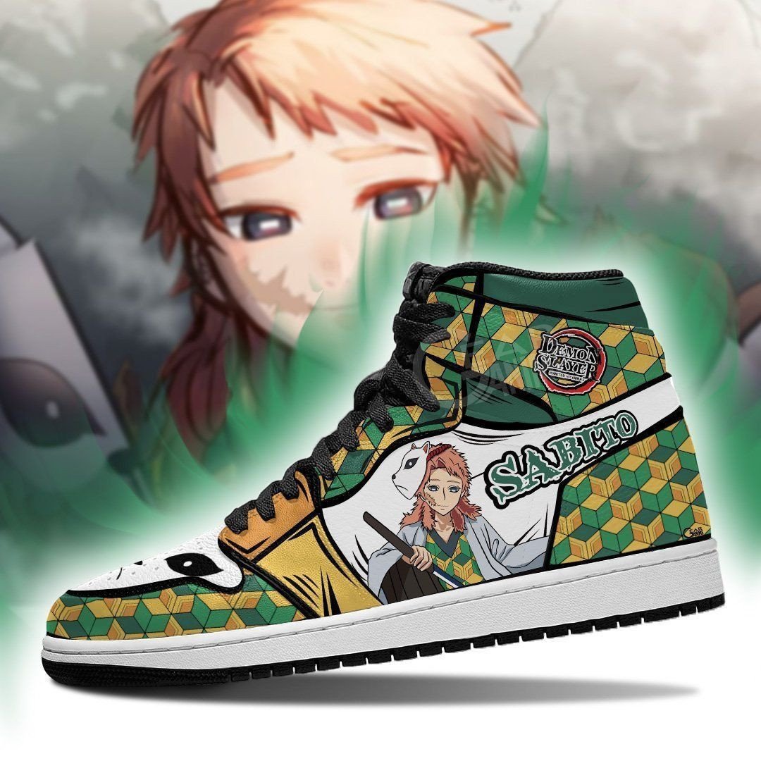 Sabito Demon Slayer Anime 1 High Top Air Jordan Sneaker, Air Jordan Hightop