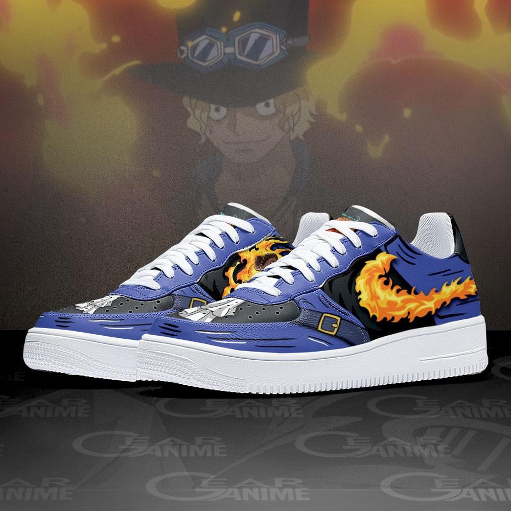 Sabo Air Sneakers Custom Mera Mera One Piece Anime Shoes