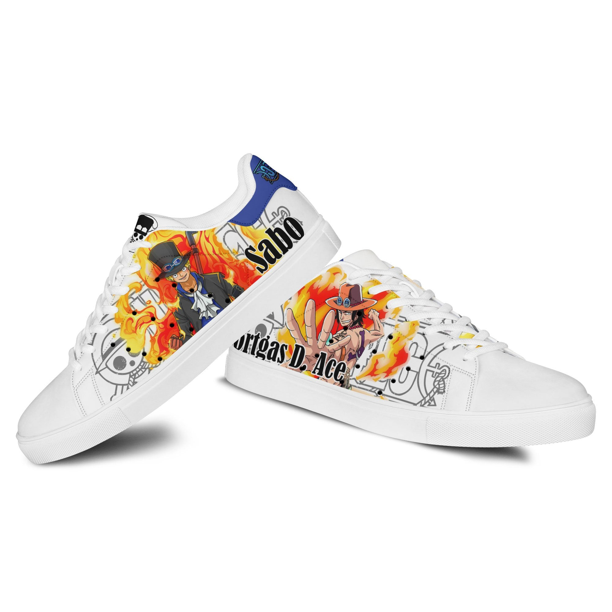 Sabo And Ace Skate Sneakers Custom Anime One Piece Shoes