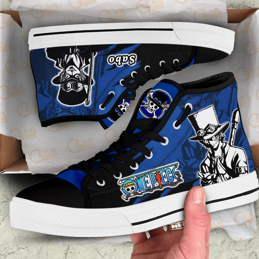 Sabo High Top Shoes One Piece Custom Anime Sneakers Mix Manga