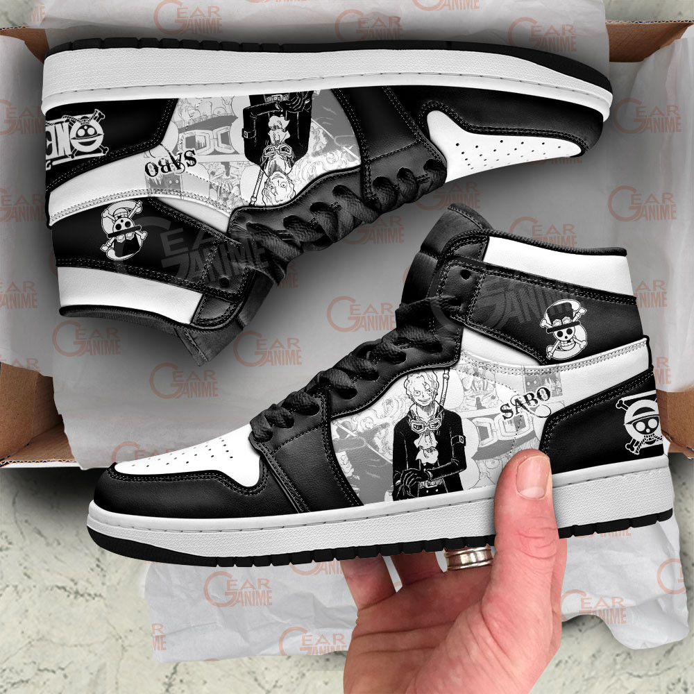 Sabo JD1s Sneakers One Piece Shoes Manga Style, Air Jordan Hightop