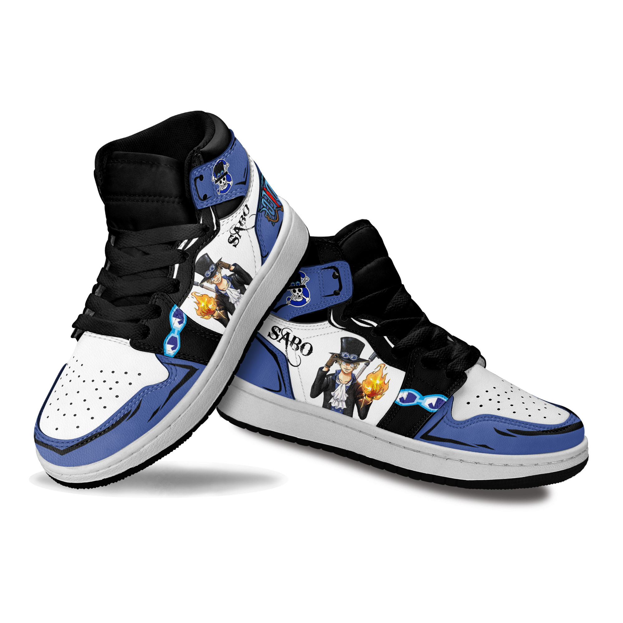 Sabo Kids Sneakers Custom Anime One Piece Shoes For Kids