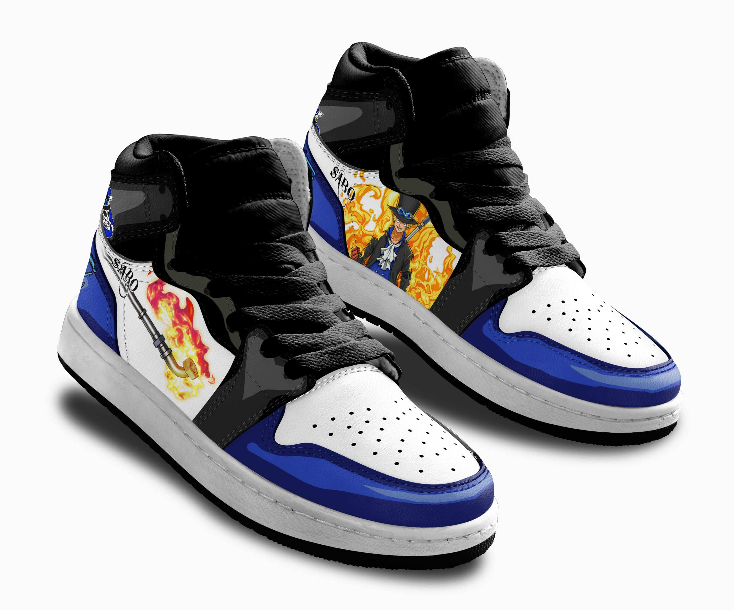 Sabo Kids Sneakers Custom One Piece Anime Shoes For Kids