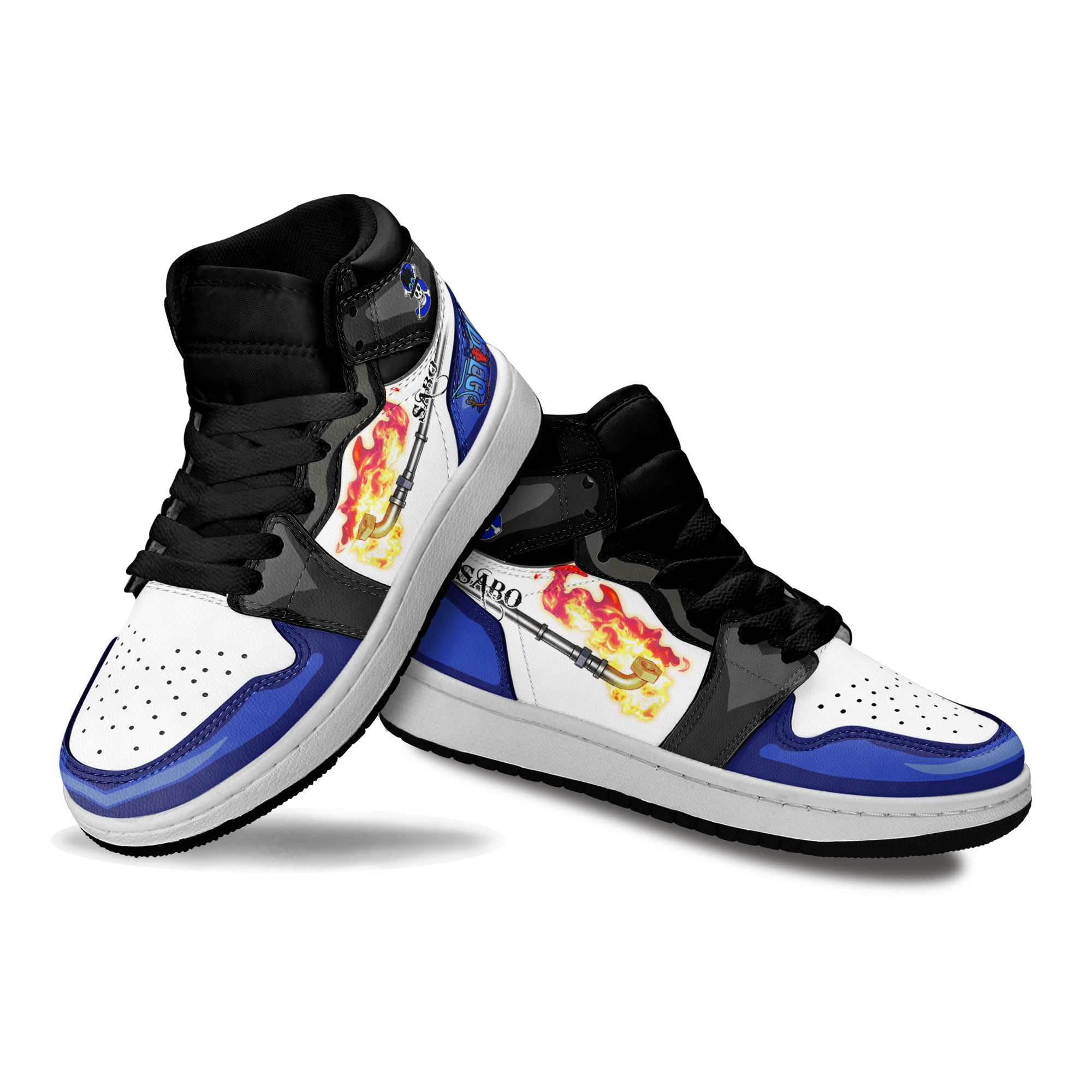 Sabo Kids Sneakers Custom One Piece Anime Shoes For Kids