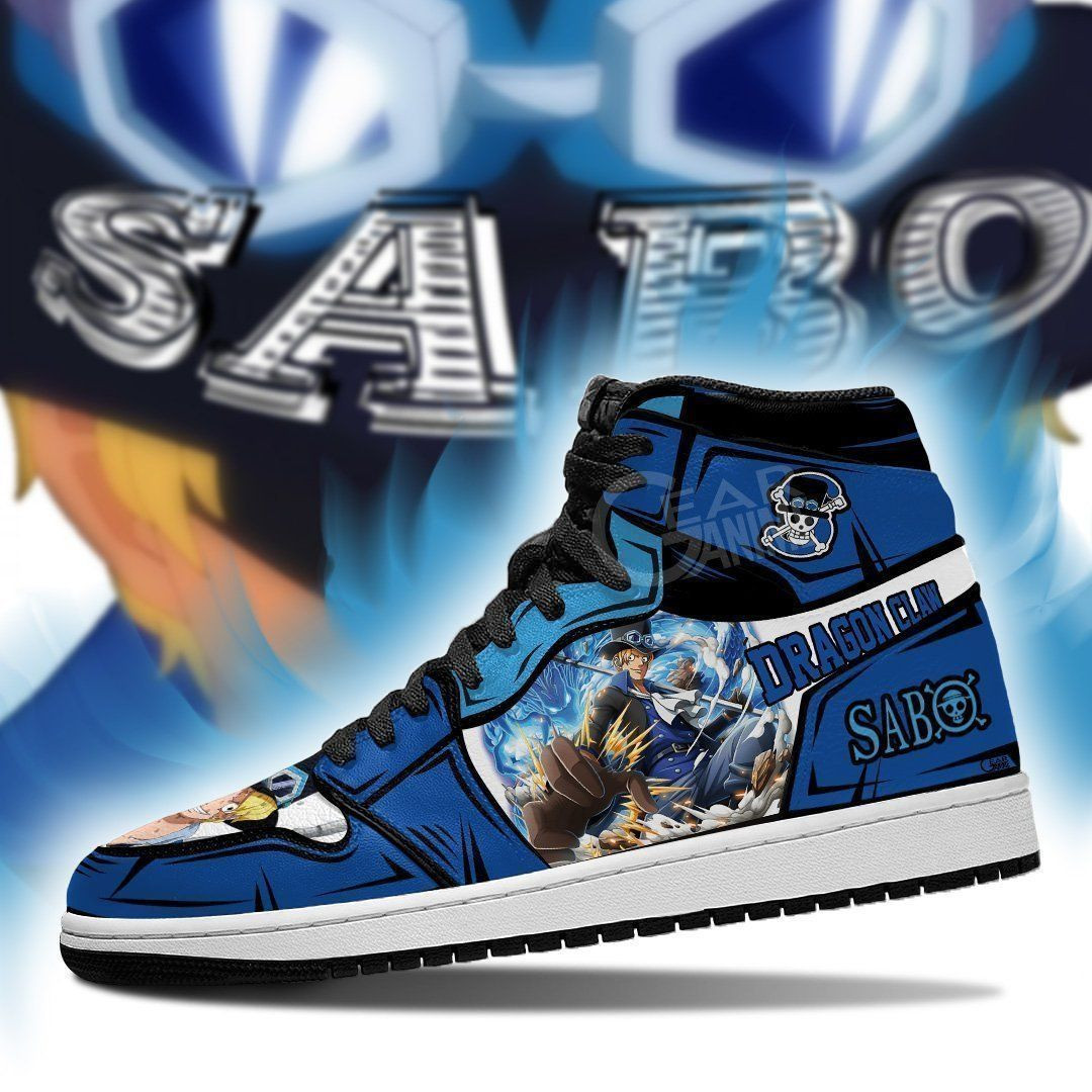 Sabo Sneakers One Piece Anime 1 High Top Air Jordan Sneaker, Air Jordan Hightop