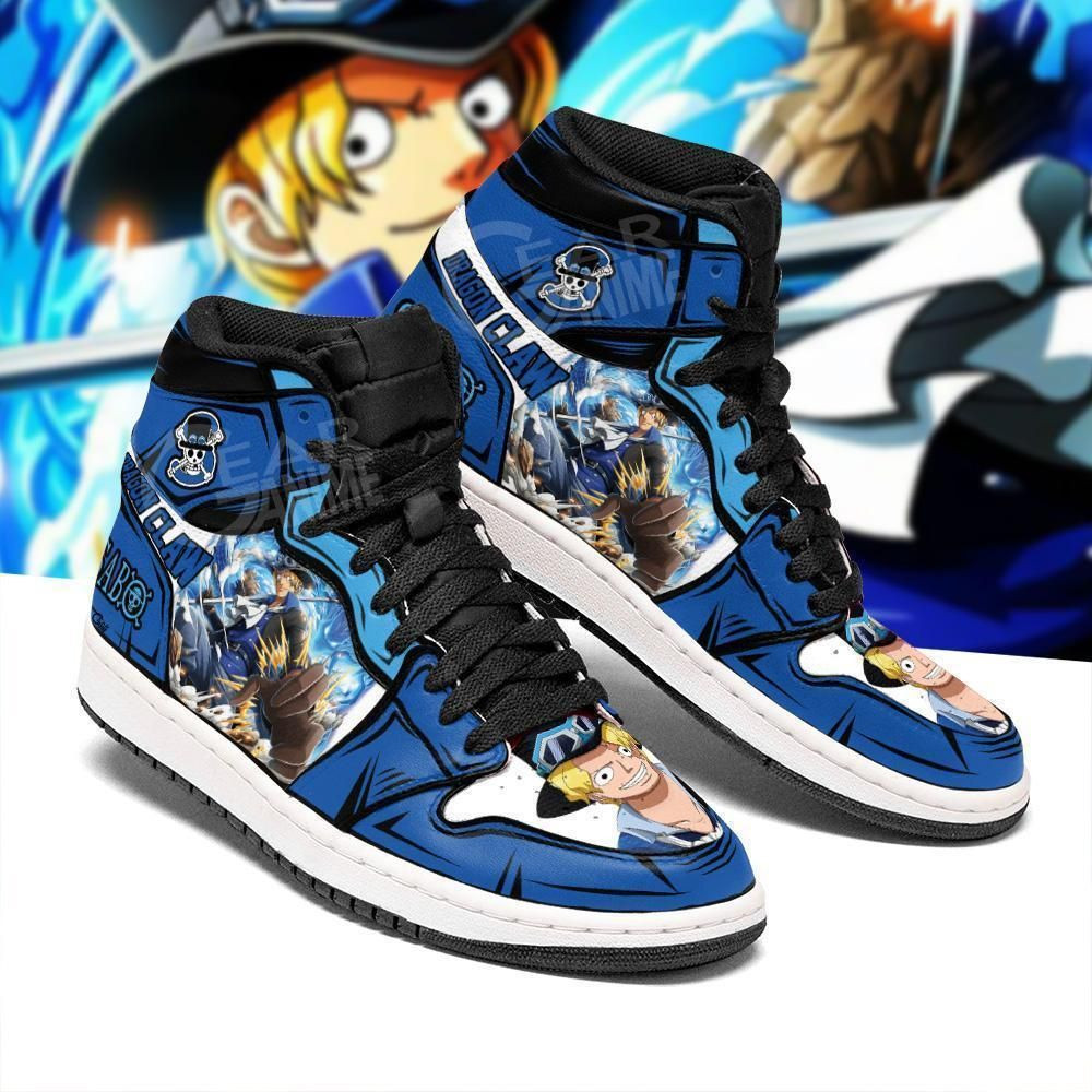 Sabo Sneakers One Piece Anime 1 High Top Air Jordan Sneaker, Air Jordan Hightop