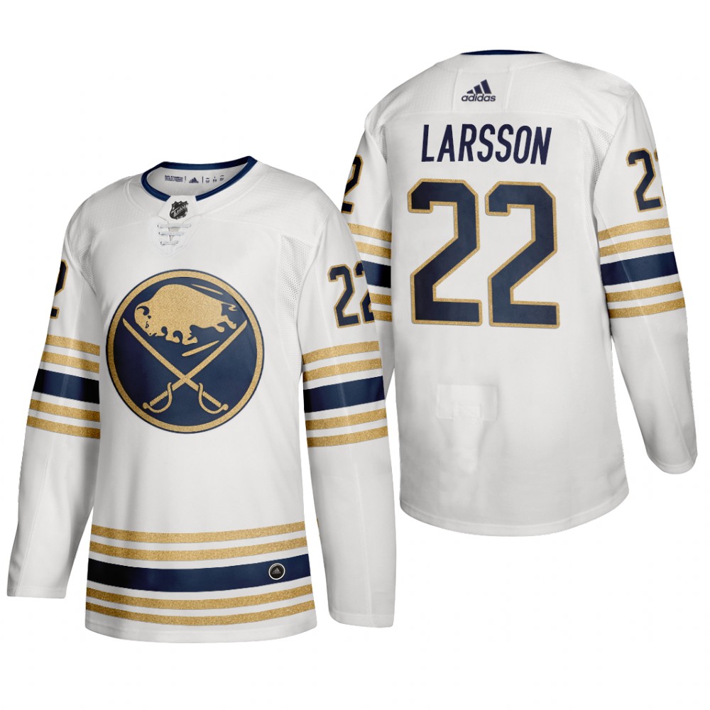 Sabres Johan Larsson #22 50th Anniversary Third Jersey - White