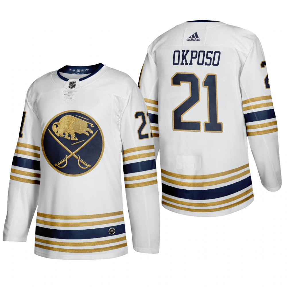 Sabres Kyle Okposo #21 50th Anniversary Third Jersey - White