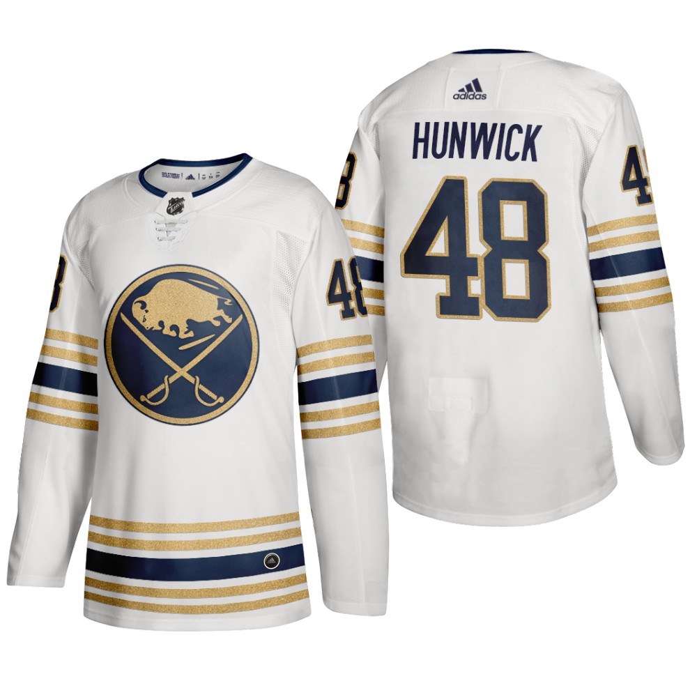 Sabres Matt Hunwick #48 50th Anniversary Third Jersey - White
