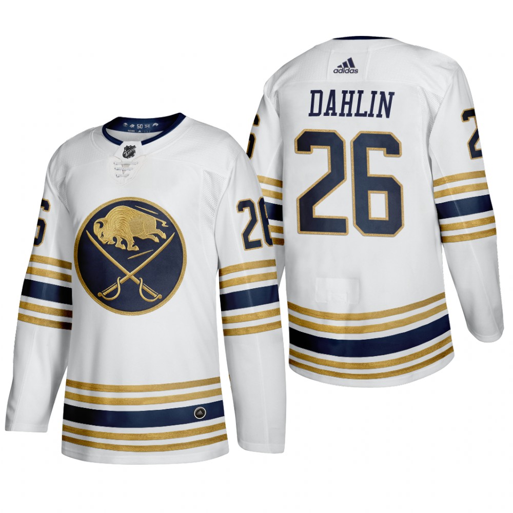 Sabres Rasmus Dahlin #26 50th Anniversary Third Jersey - White