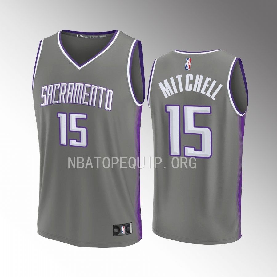 Sacramento Kings #15 Davion Mitchell City Edition Jersey 2022-23 Fastbreak Grey