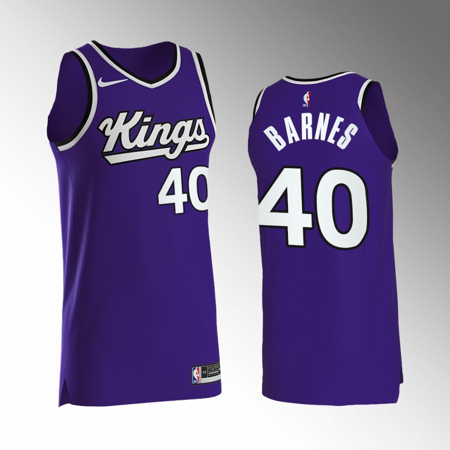 Sacramento Kings Harrison Barnes 2023-24 Icon Edition Purple #40 Jersey Swingman