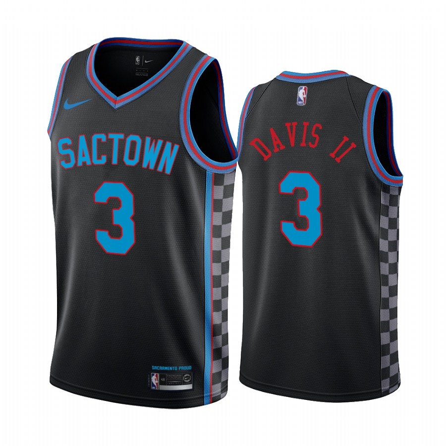 Sacramento Kings Terence Davis #3 Black 2021 City Edition Jersey