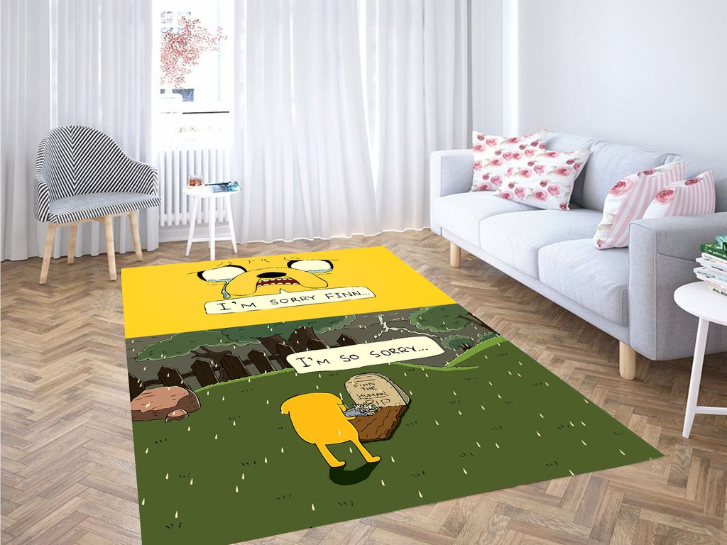 Sad Jack Adventure Time Living Room Modern Carpet Rectangle Rug