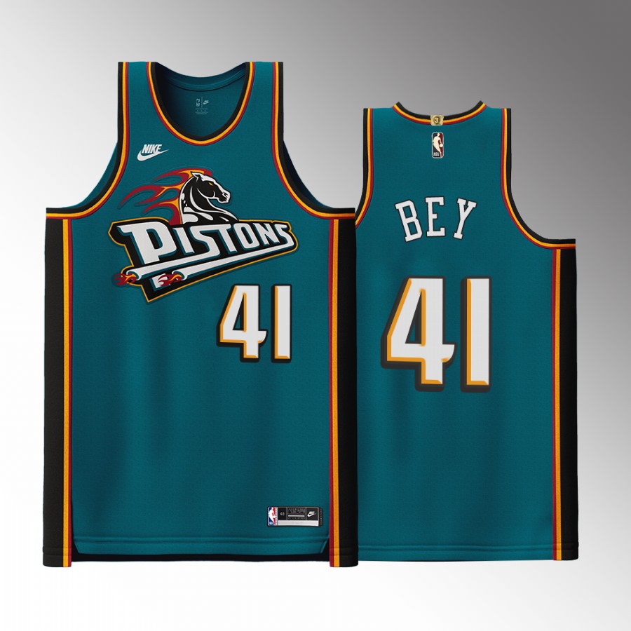Saddiq Bey 2022-23 Pistons #41 Classic Edition Jersey Teal