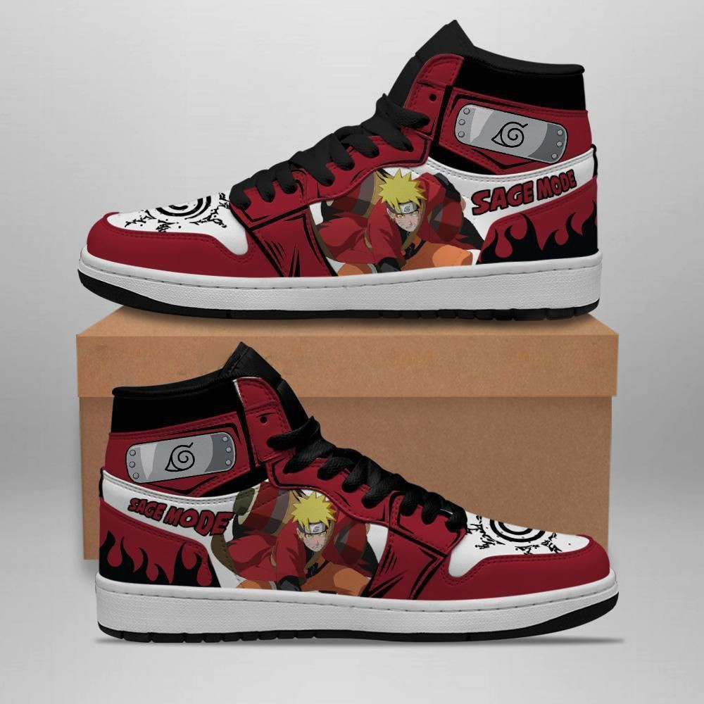 Sage Mode Naruto Anime 1 High Top Air Jordan Sneaker, Air Jordan Hightop