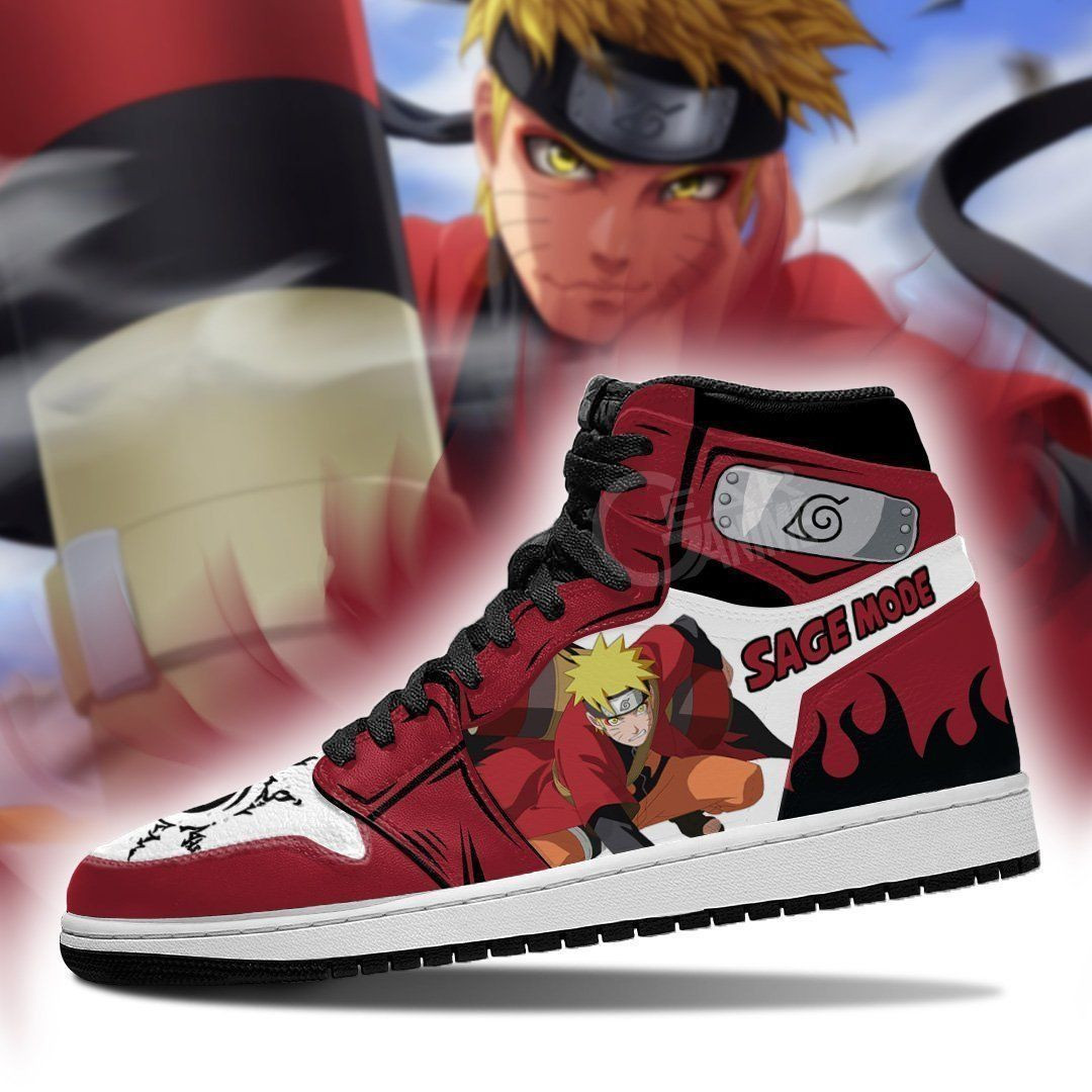 Sage Mode Naruto Anime 1 High Top Air Jordan Sneaker, Air Jordan Hightop
