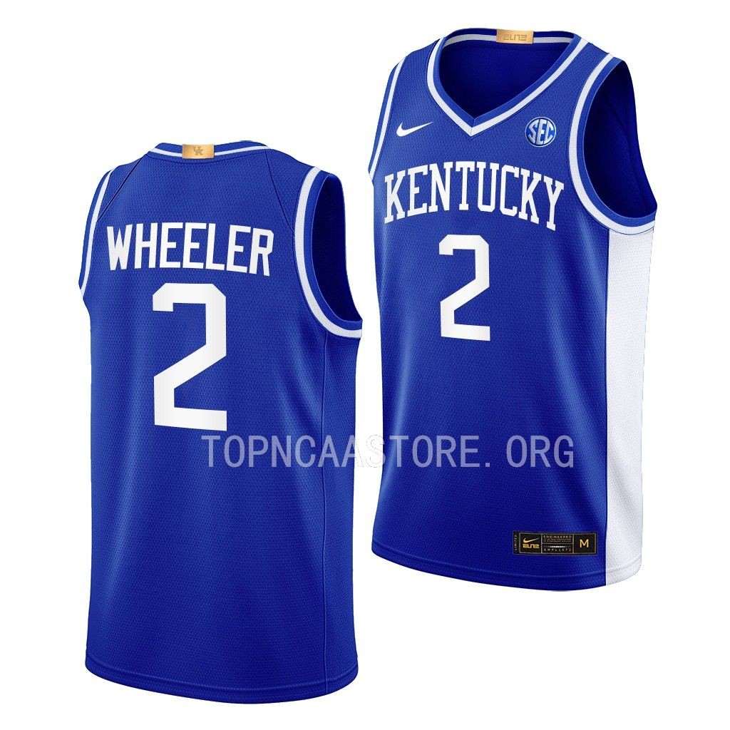Sahvir Wheeler Kentucky Wildcats #2 Royal Throwback Jersey 2022-23 Go Big Blue
