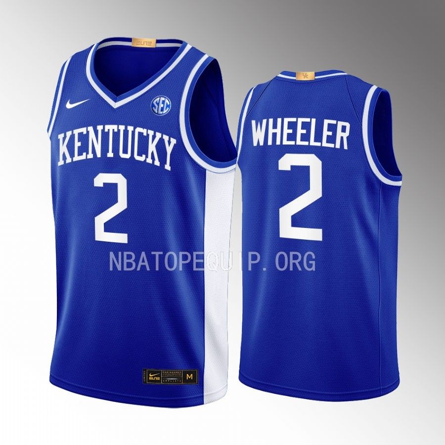 Sahvir Wheeler Kentucky Wildcats Royal Jersey 2022-23 Throwback Go Big Blue