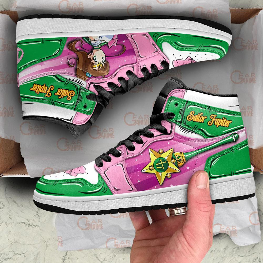 Sailor Jupiter JD1s Sneakers Anime Sailor Shoes, Air Jordan Hightop