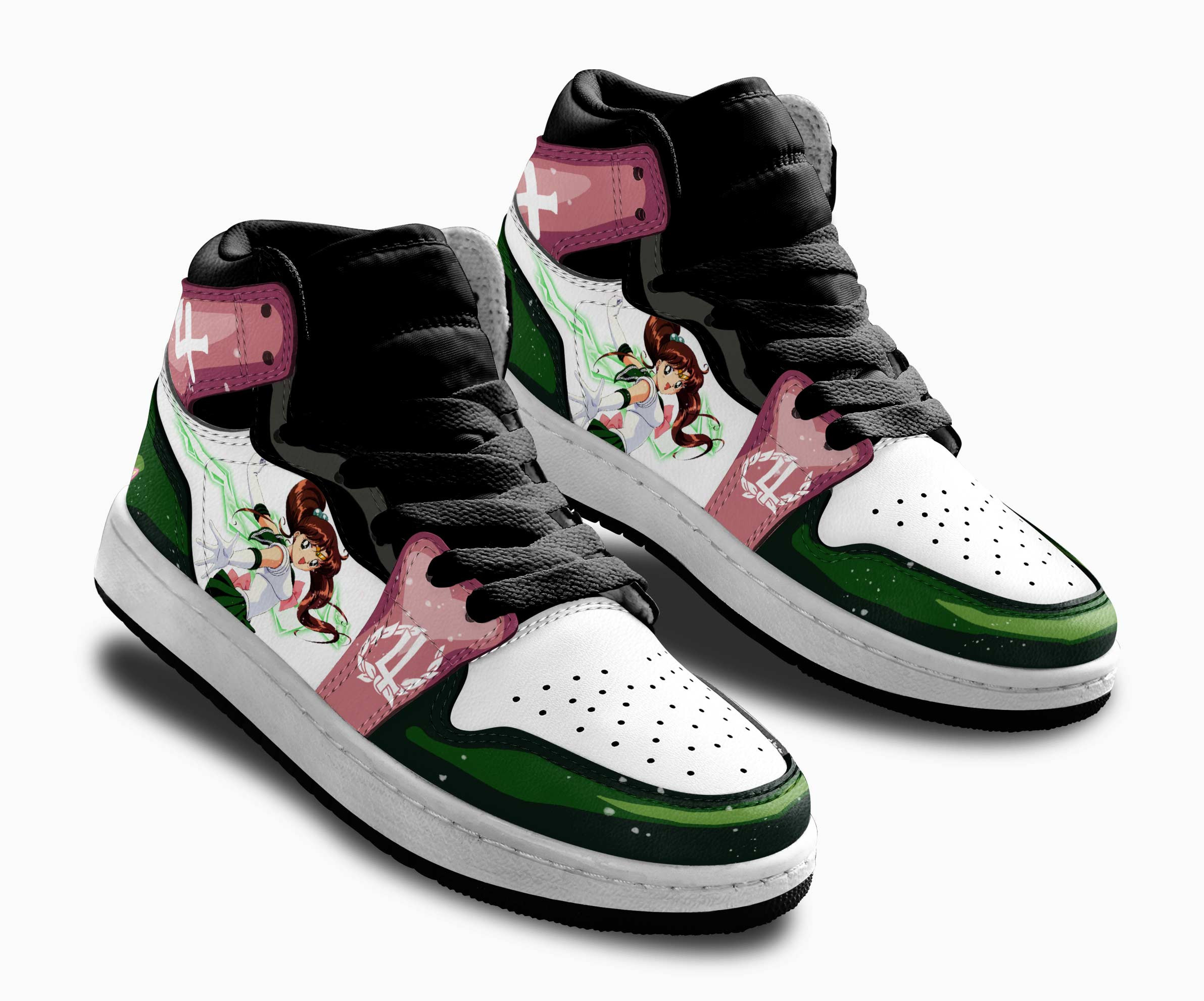 Sailor Jupiter Kids Sneakers Custom Sailor Anime Shoes For Kids