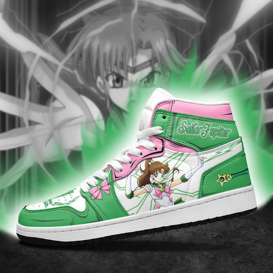 Sailor Jupiter Sailor Moon Anime 1 High Top Air Jordan Sneaker, Air Jordan Hightop